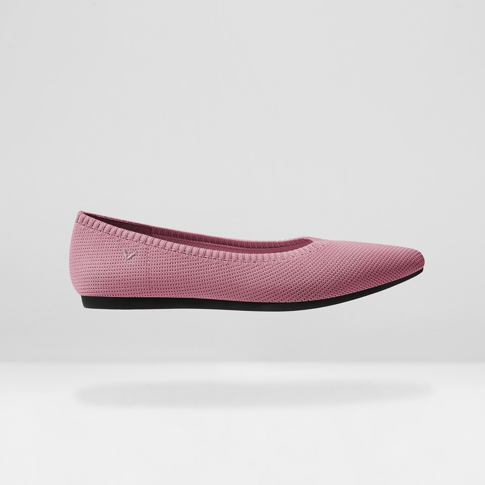 Aria 2.0 Pointy Flats in Ash Rose | Women's Sustainable, Washable and Stylish Shoes | VIVAIA