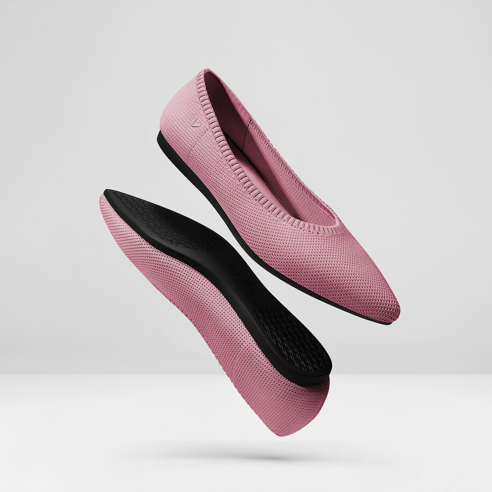 Aria 2.0 Pointy Flats in Ash Rose | Women's Sustainable, Washable and Stylish Shoes | VIVAIA
