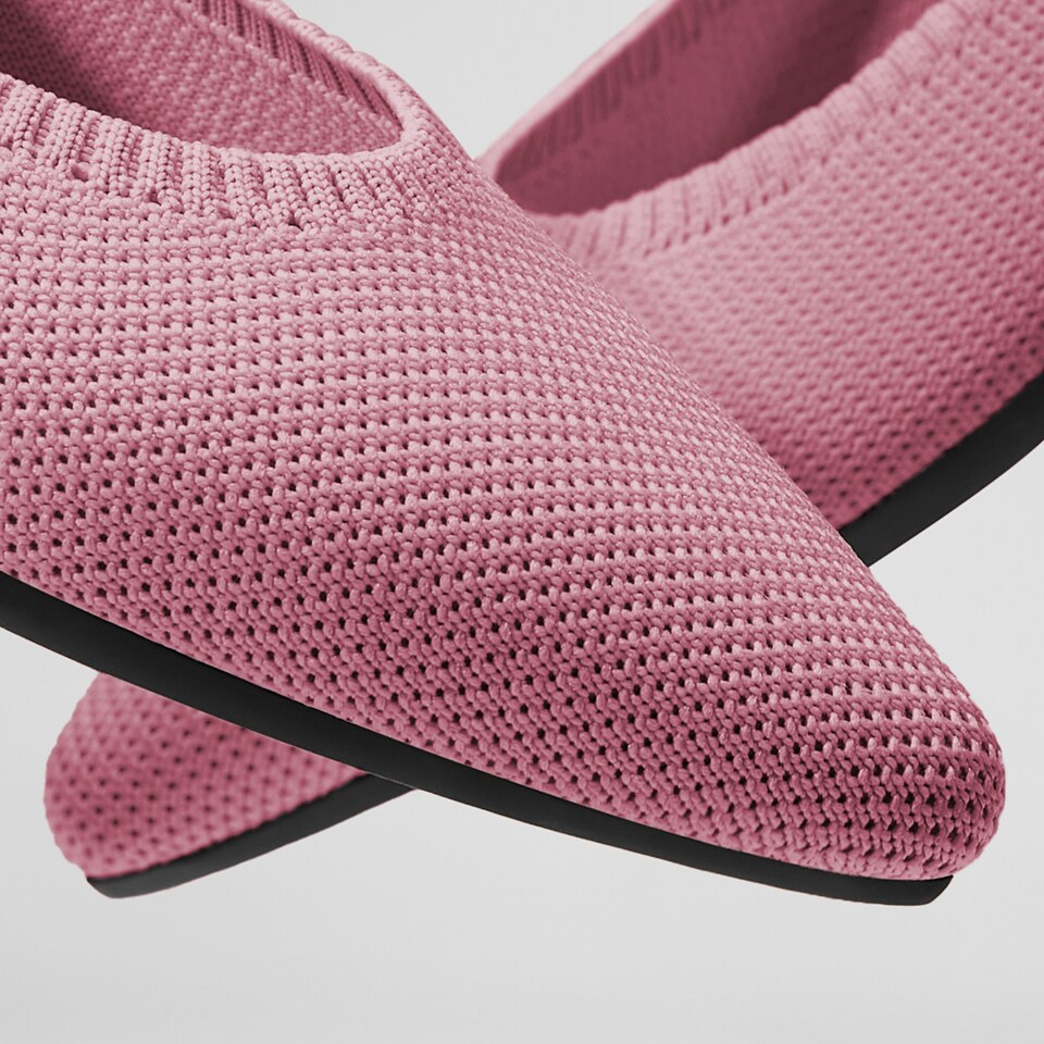 Aria 2.0 Pointy Flats in Ash Rose | Women's Sustainable, Washable and Stylish Shoes | VIVAIA