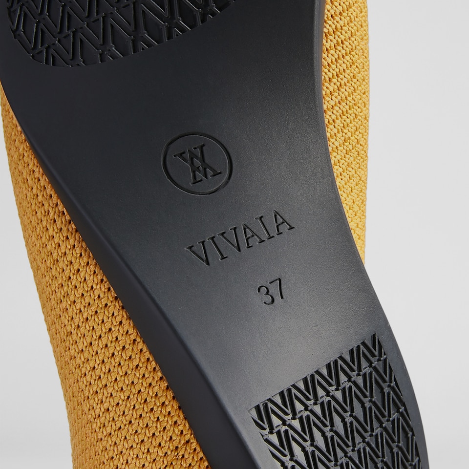 Aria 2.0 Pointy Flats in Mustard Yellow | Women's Sustainable, Washable and Stylish Shoes | VIVAIA