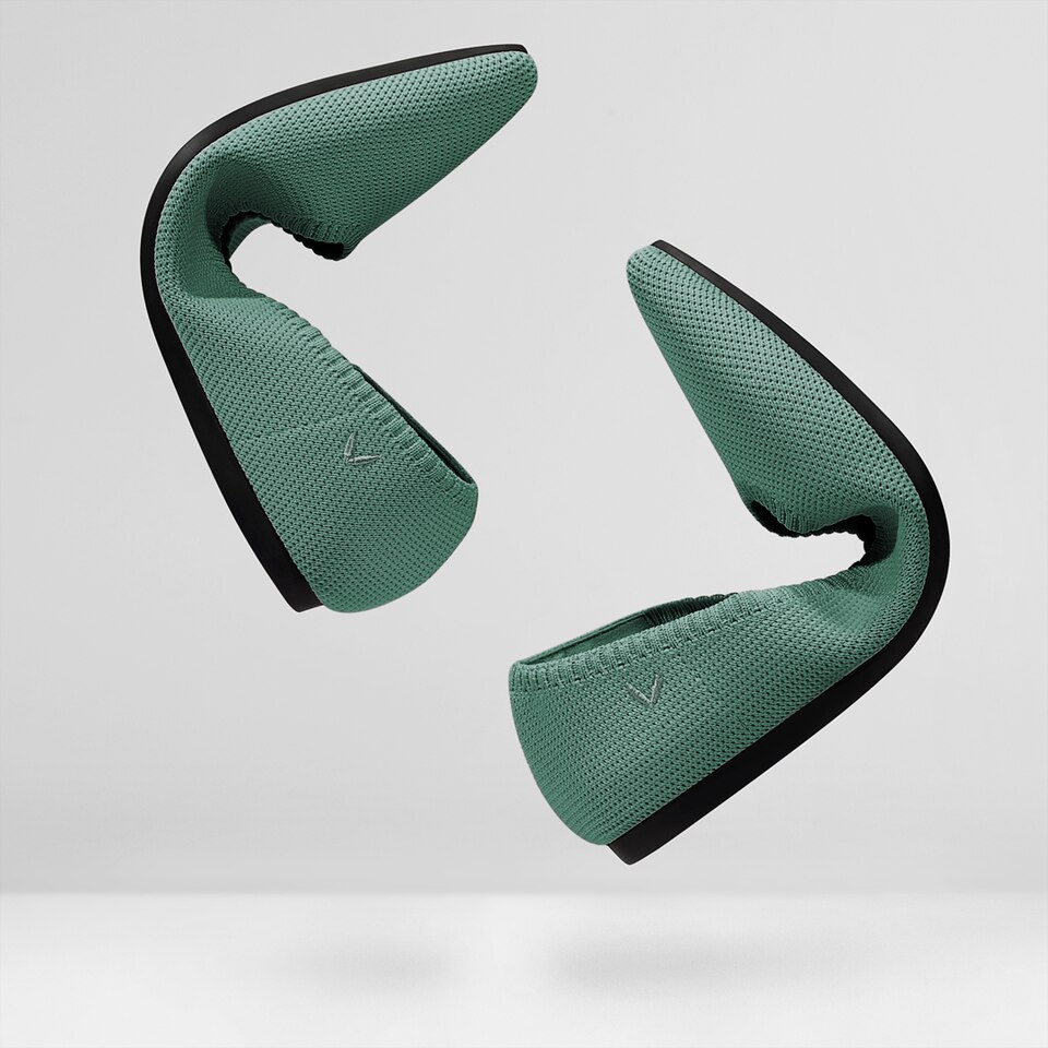 Aria 2.0 Pointy Flats in Teal Green | Women's Sustainable, Washable and Stylish Shoes | VIVAIA