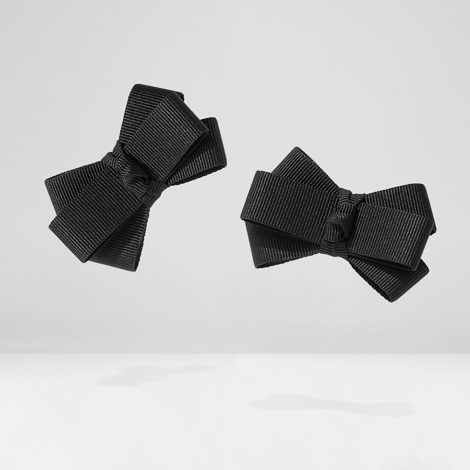 Dora Removable Bows in Solid Black | Adorn Your VIVAIA Shoes