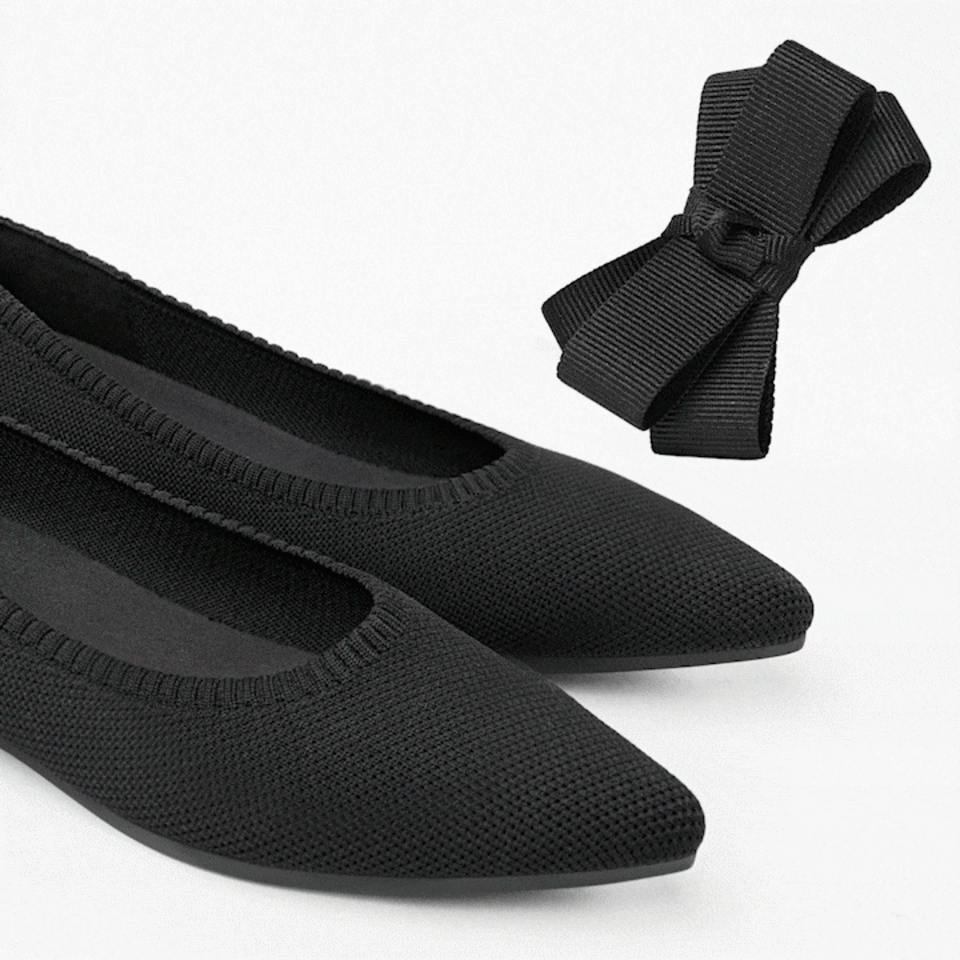 Dora Removable Bows in Solid Black | Adorn Your VIVAIA Shoes