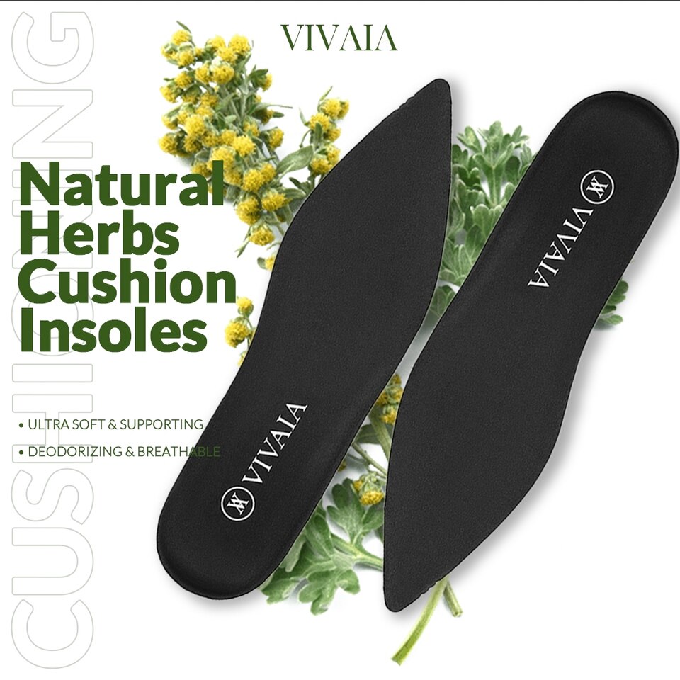 Breathable Pointed-toe Insoles in Solid Black | Accessories | VIVAIA
