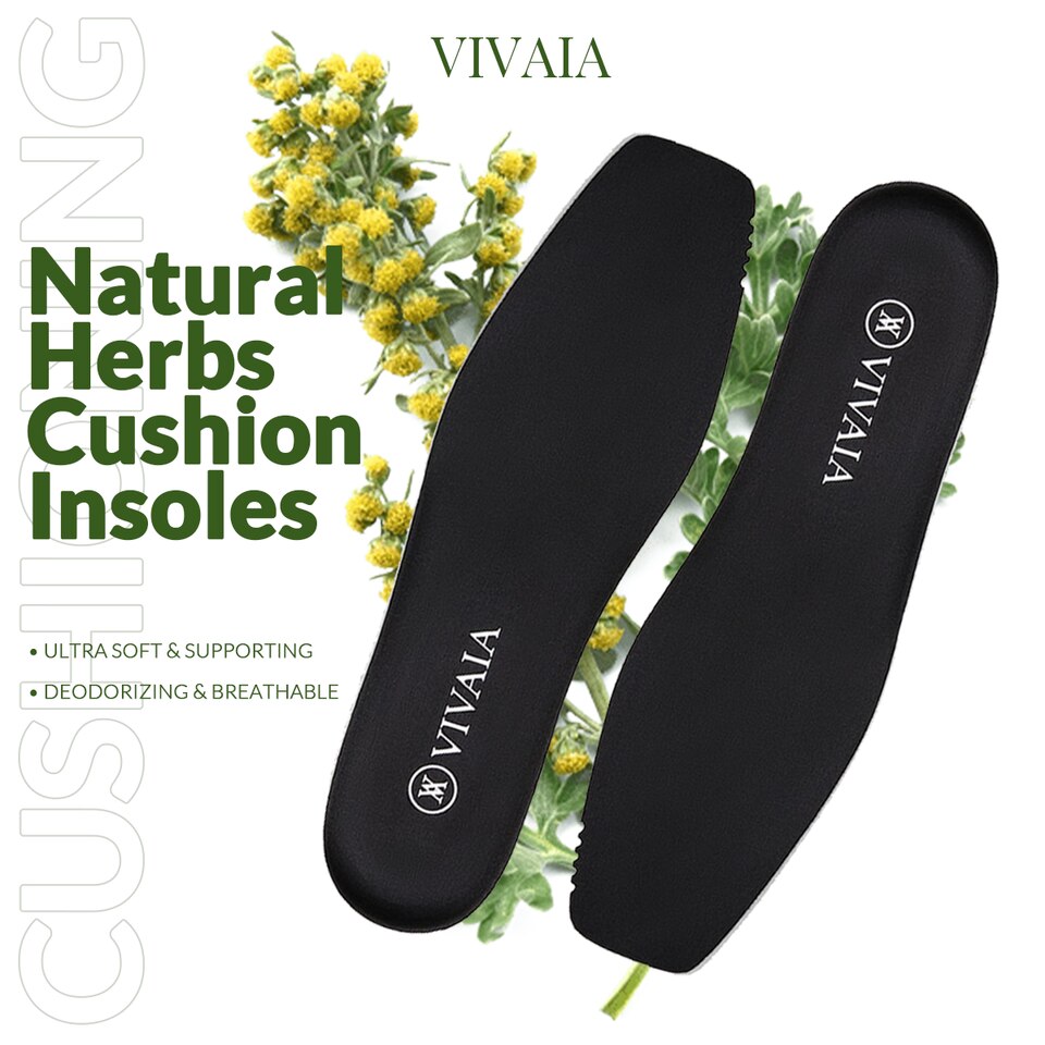 Breathable Square-toe Insoles in Solid Black | Accessories | VIVAIA