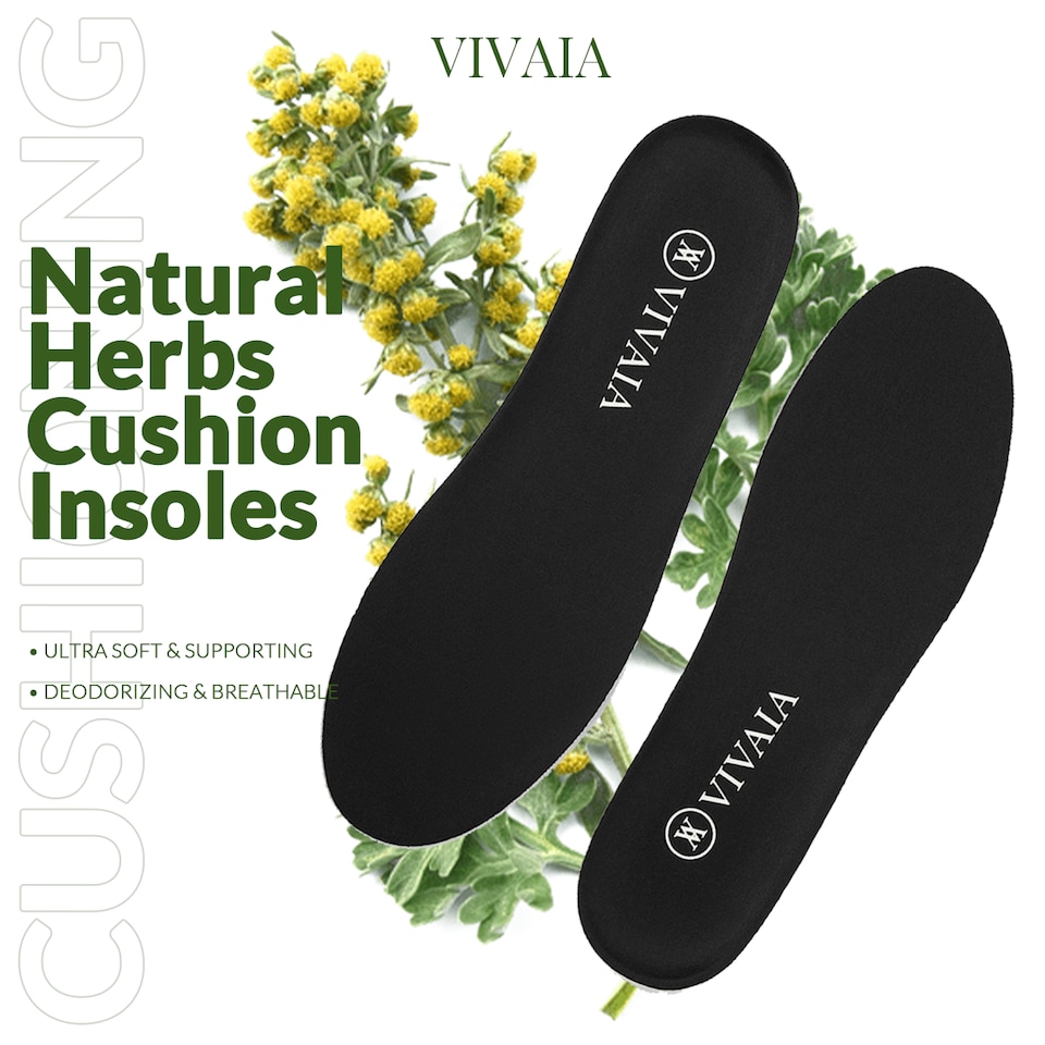 Round-toe Insoles in Black- Sustainable, Comfortable, and Washable Insoles | VIVAIA