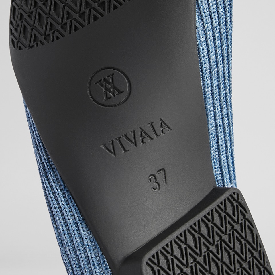 Margot Square-toe Flats in Denim Blue | Women's Sustainable, Washable and Stylish Shoes | VIVAIA