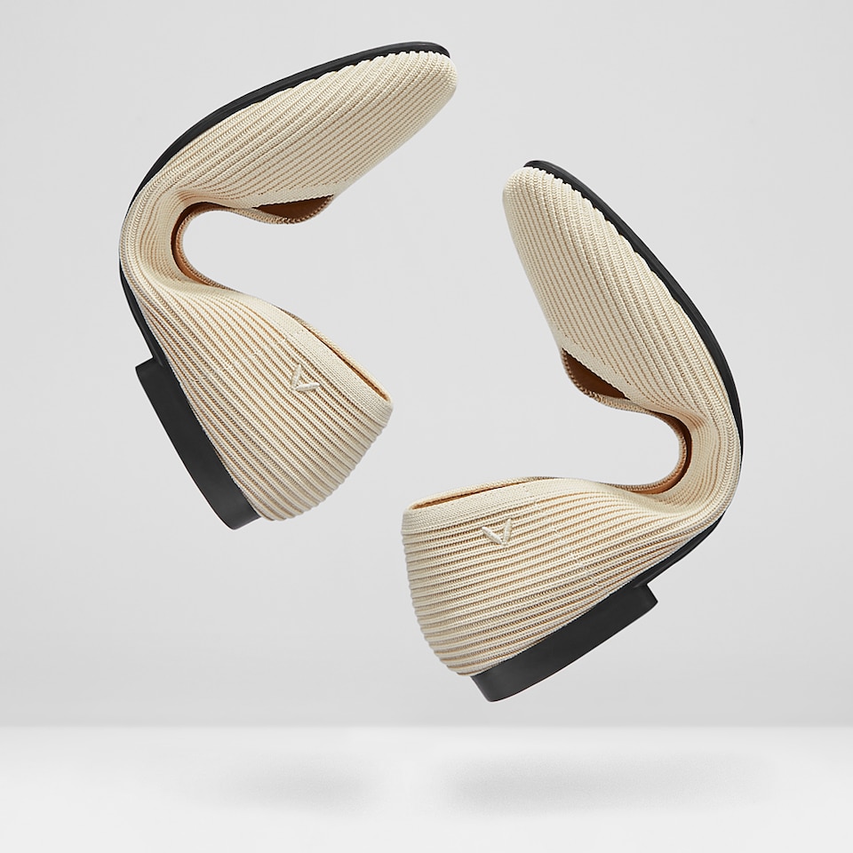 Margot Square-toe Flats in Cream Ivory | Women's Sustainable, Washable and Stylish Shoes | VIVAIA