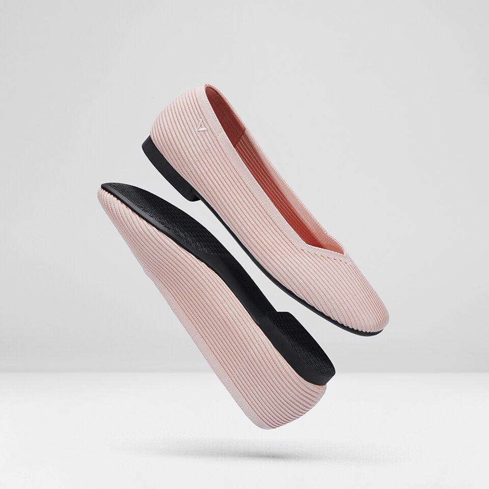 Margot Square-toe Flats in Ash Rose | Women's Sustainable, Washable and Stylish Shoes | VIVAIA