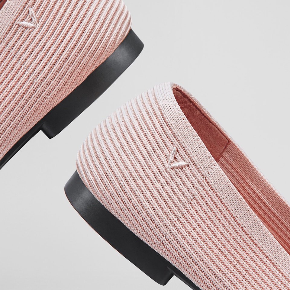 Margot Square-toe Flats in Ash Rose | Women's Sustainable, Washable and Stylish Shoes | VIVAIA