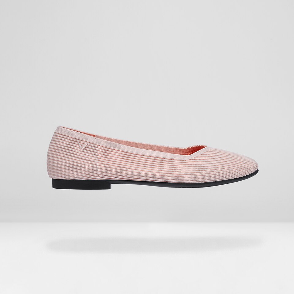 Margot Square-toe Flats in Ash Rose | Women's Sustainable, Washable and Stylish Shoes | VIVAIA