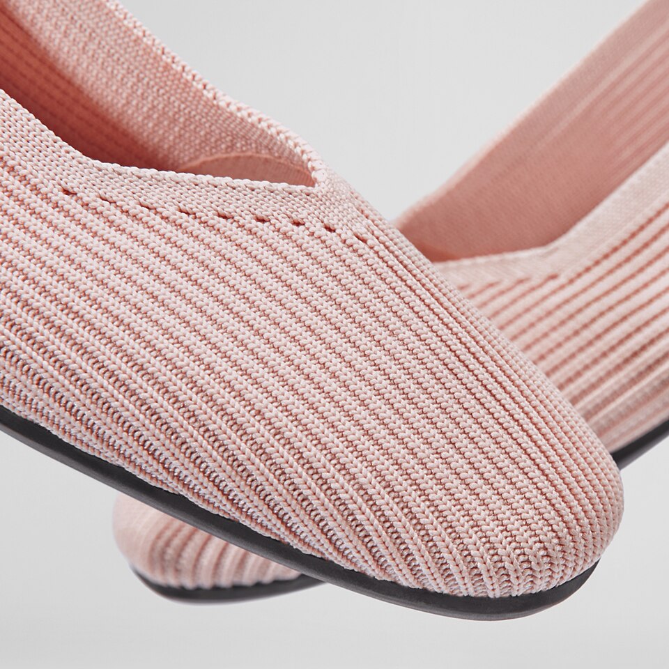 Margot Square-toe Flats in Ash Rose | Women's Sustainable, Washable and Stylish Shoes | VIVAIA