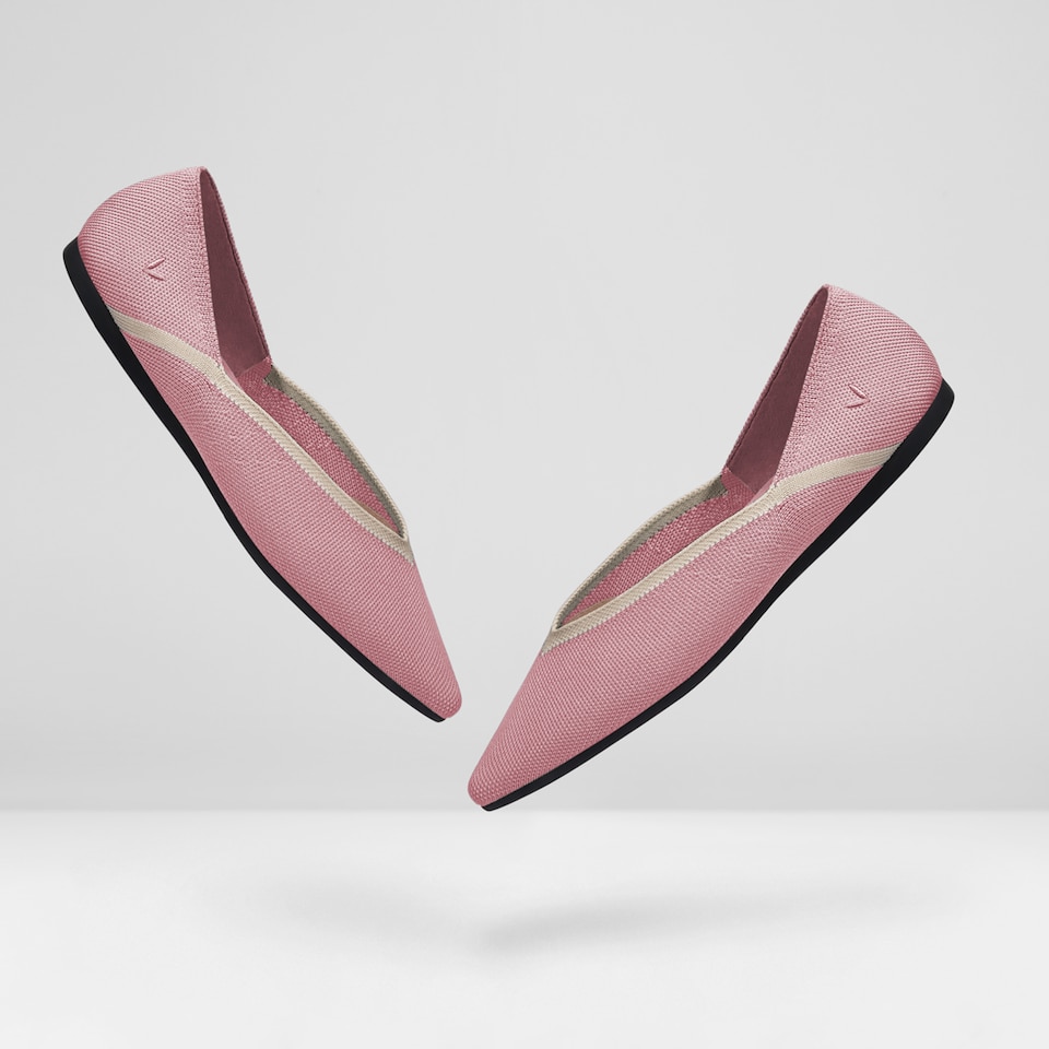Vienna Pointy Flats in Ash Rose | Women's Sustainable, Washable and Stylish Shoes | VIVAIA