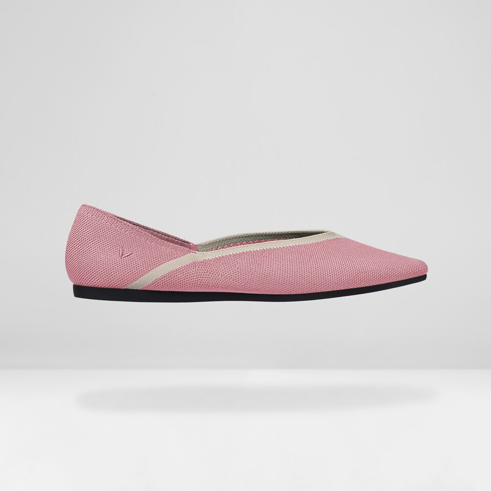 Vienna Pointy Flats in Ash Rose | Women's Sustainable, Washable and Stylish Shoes | VIVAIA