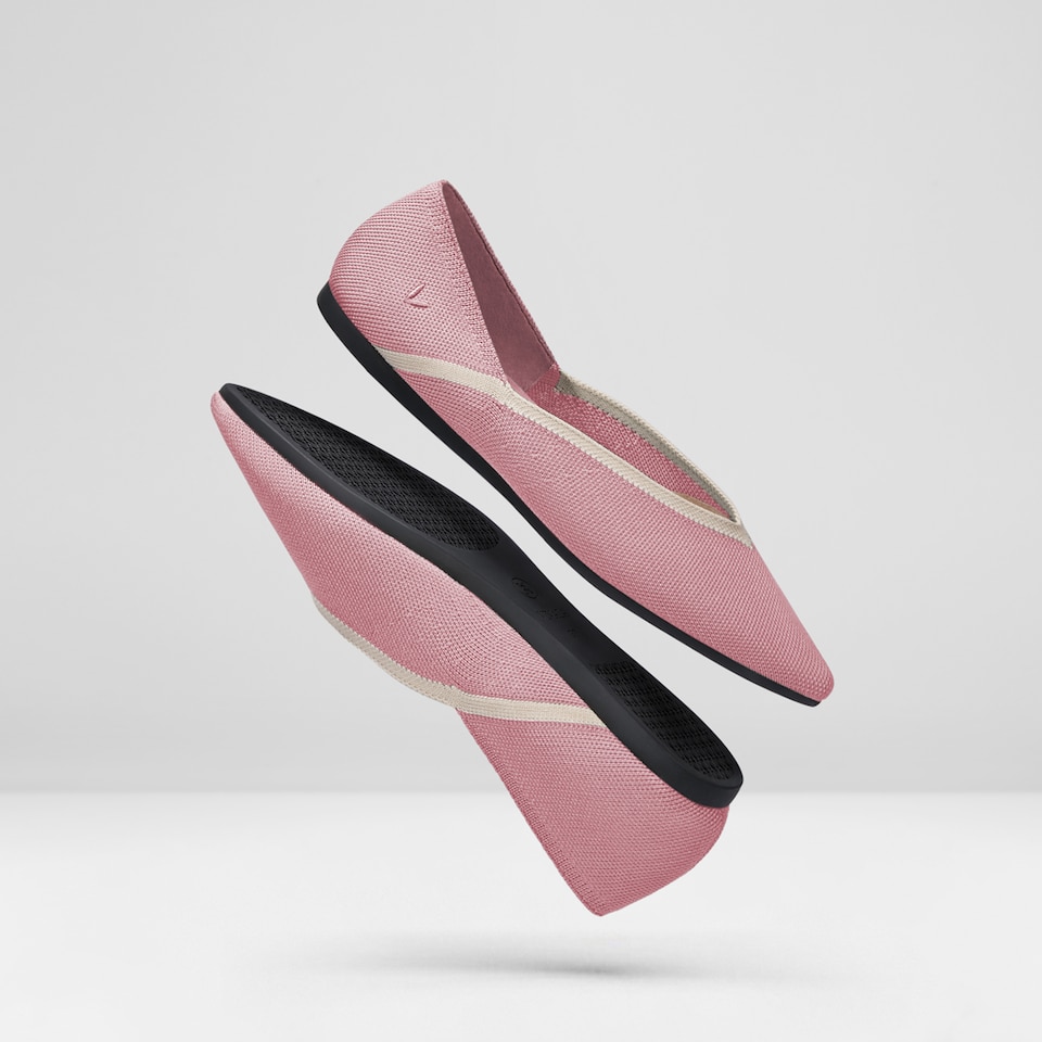 Vienna Pointy Flats in Ash Rose | Women's Sustainable, Washable and Stylish Shoes | VIVAIA
