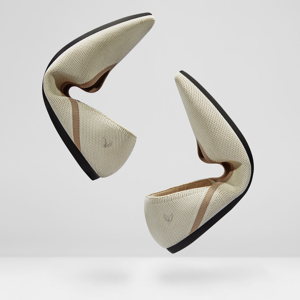 Vienna Pointy Flats in Cream Ivory | Women's Sustainable, Washable and Stylish Shoes | VIVAIA