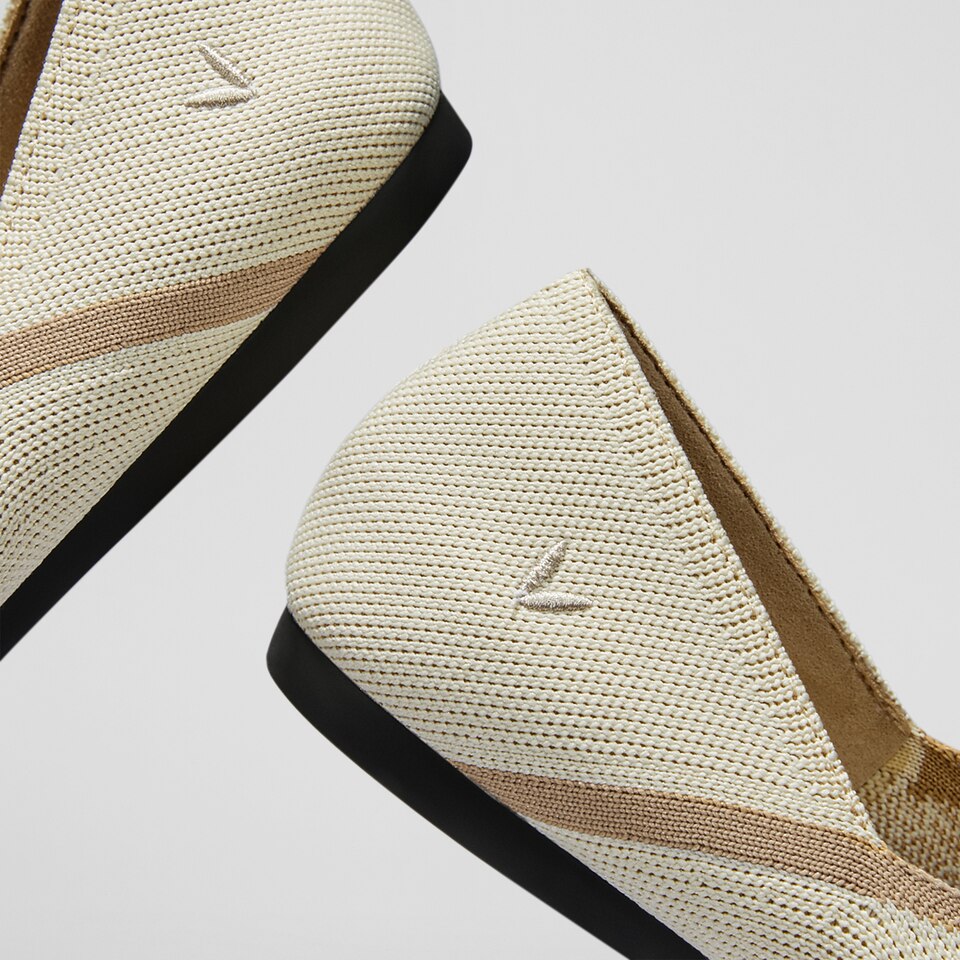 Vienna Pointy Flats in Cream Ivory | Women's Sustainable, Washable and Stylish Shoes | VIVAIA