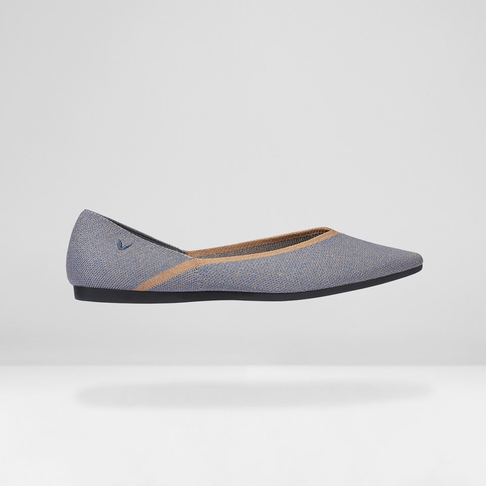 Vienna Pointy Flats in Sandy Blue | Women's Sustainable, Washable and Stylish Shoes | VIVAIA