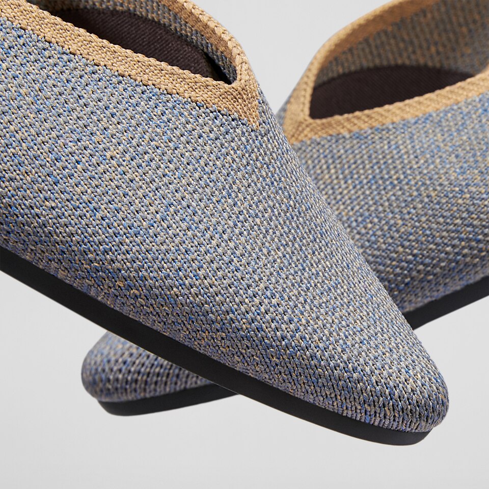 Vienna Pointy Flats in Sandy Blue | Women's Sustainable, Washable and Stylish Shoes | VIVAIA