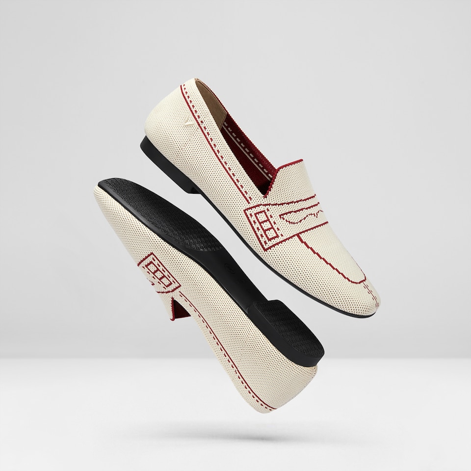Sierra Square-toe Loafers in Light Khaki | Women's Sustainable, Washable and Stylish Shoes | VIVAIA
