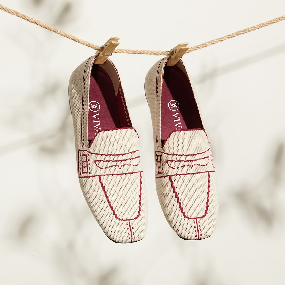 Sierra Square-toe Loafers in Light Khaki | Women's Sustainable, Washable and Stylish Shoes | VIVAIA