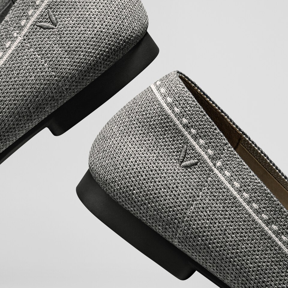 Sierra Square-toe Loafers in Rich Grey | Women's Sustainable, Washable and Stylish Shoes | VIVAIA