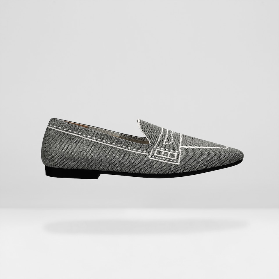 Sierra Square-toe Loafers in Rich Grey | Women's Sustainable, Washable and Stylish Shoes | VIVAIA