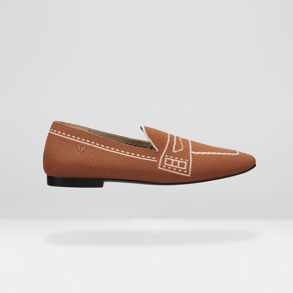 Sierra Square-toe Loafers in Natural Brown | Women's Sustainable, Washable and Stylish Shoes | VIVAIA