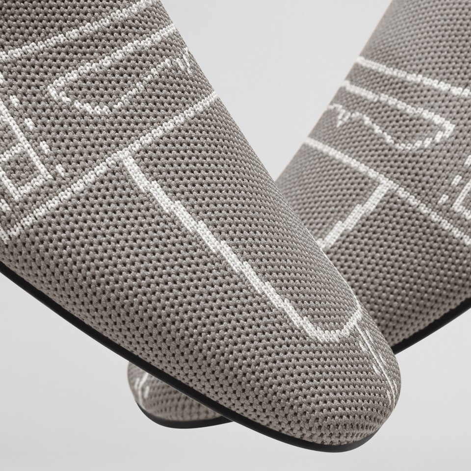 Sierra Square-toe Loafers in Pale Grey | Women's Sustainable, Washable and Stylish Shoes | VIVAIA