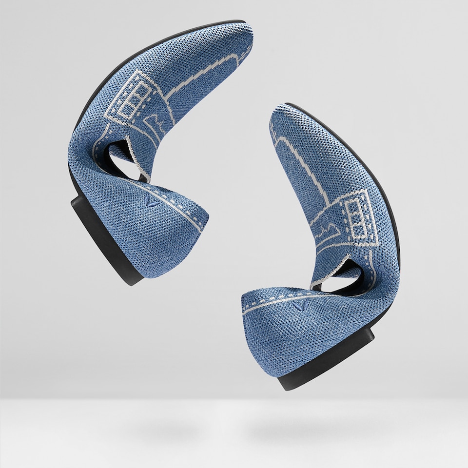 Sierra Square-toe Loafers in Denim Blue | Women's Sustainable, Washable and Stylish Shoes | VIVAIA