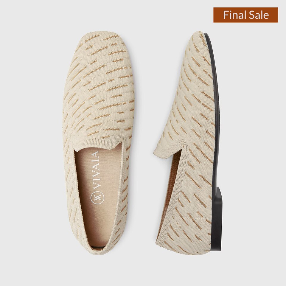 Marina Square-toe Loafers in Cream Ivory | Women's Sustainable, Washable and Stylish Shoes | VIVAIA