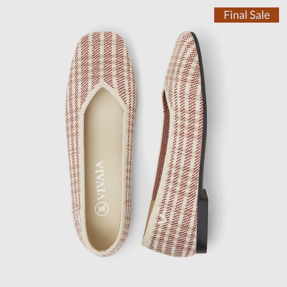 Margot Square-toe Flats in Pink Plaid | Women's Sustainable, Washable and Stylish Shoes | VIVAIA
