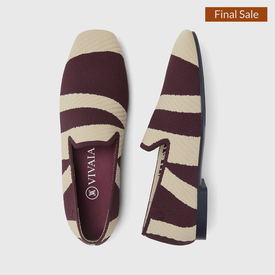 Marina Square-toe Loafers in Cherry Bordeaux | Women's Sustainable, Washable and Stylish Shoes | VIVAIA