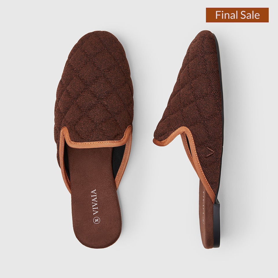 Sherry Mules in Brick Brown | Women's Sustainable and Stylish Shoes | VIVAIA