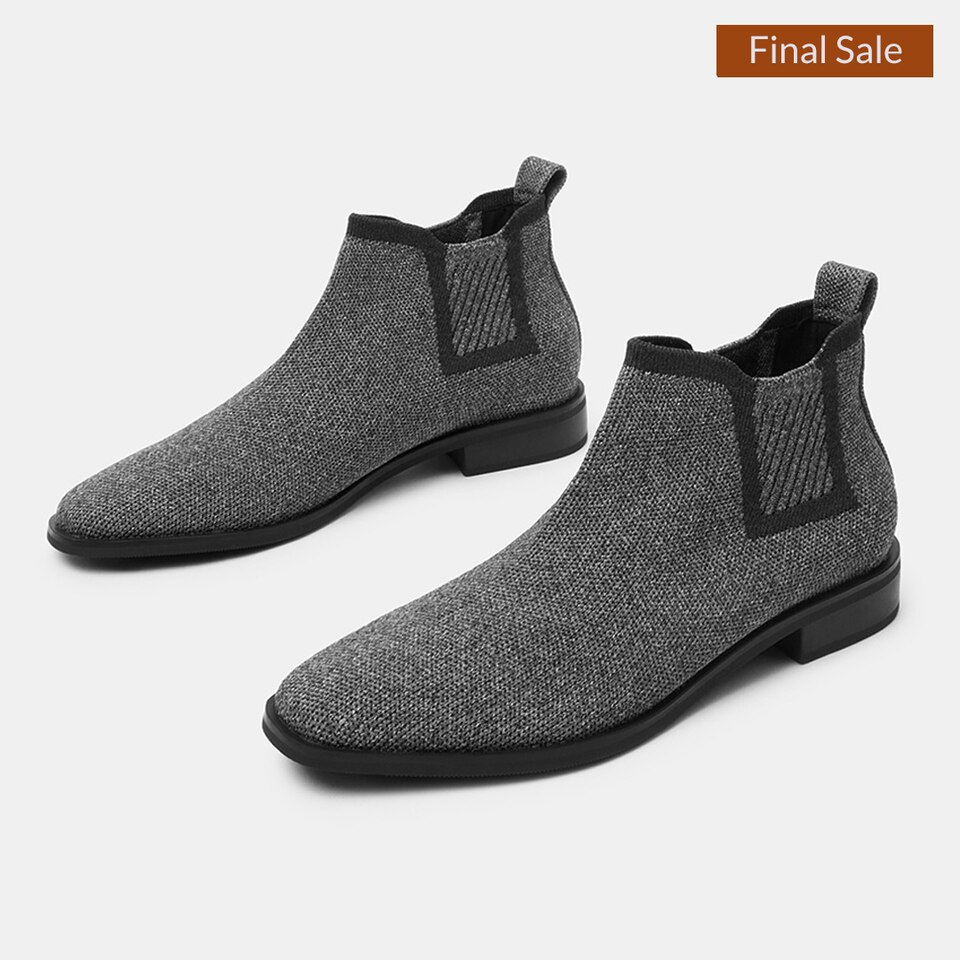 Ryan Chelsea Heeled Boots in Rich Grey- Women's Sustainable and Stylish Shoes | VIVAIA