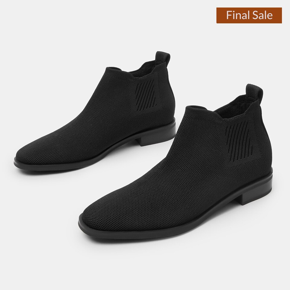 Ryan Chelsea Heeled Boots in Black- Women's Sustainable and Stylish Shoes | VIVAIA