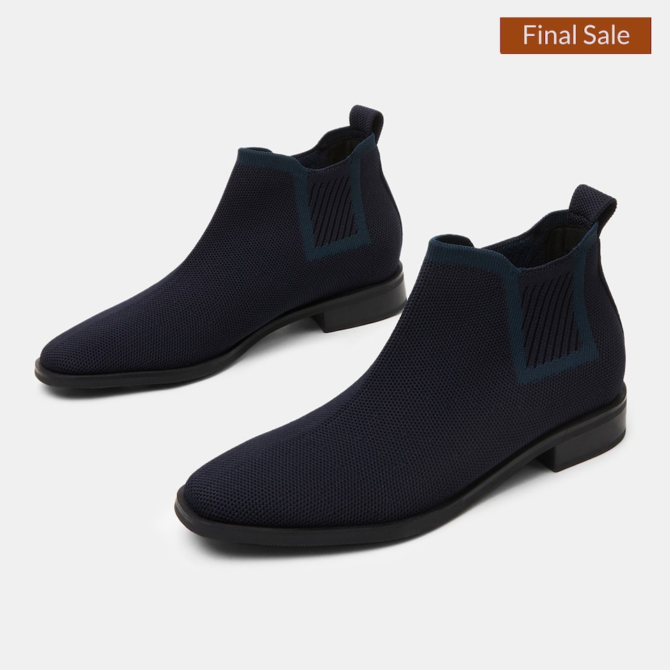 Ryan Chelsea Heeled Boots in Blue- Women's Sustainable and Stylish Shoes | VIVAIA