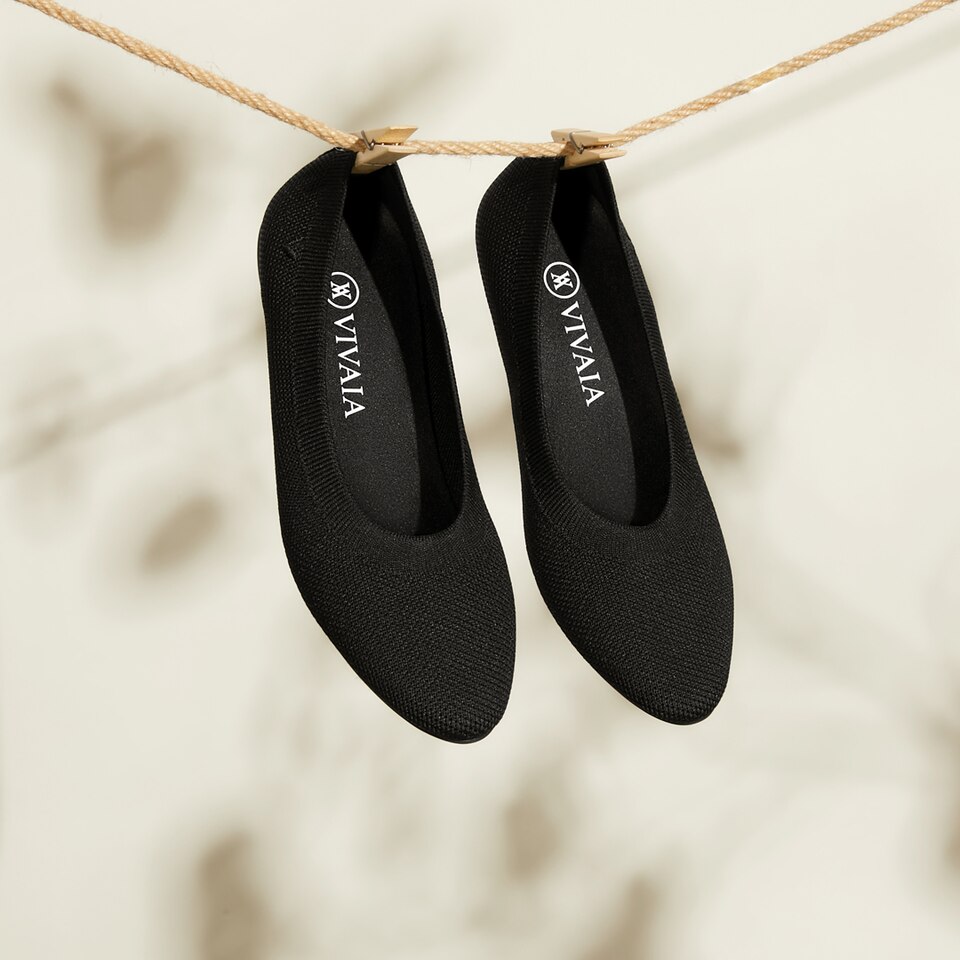 Aditi Women Ballet Flats Black -Washable & Comfortable | VIVAIA