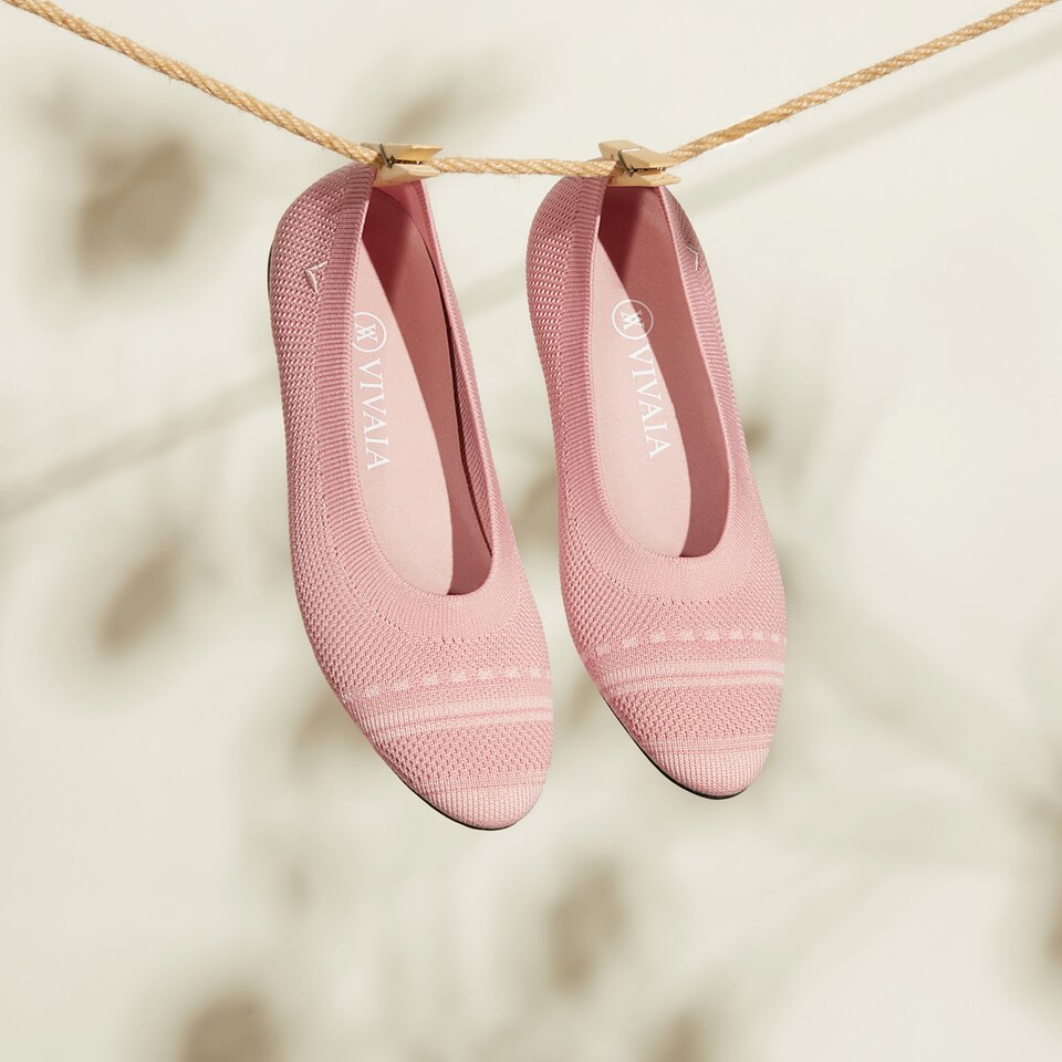 Aditi Women Ballet Flats Ash Rose -Washable & Comfortable | VIVAIA