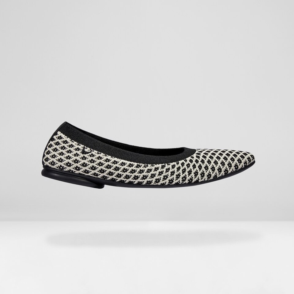 Aditi Women Ballet Flats Diamond Black - Washable & Comfortable | VIVAIA