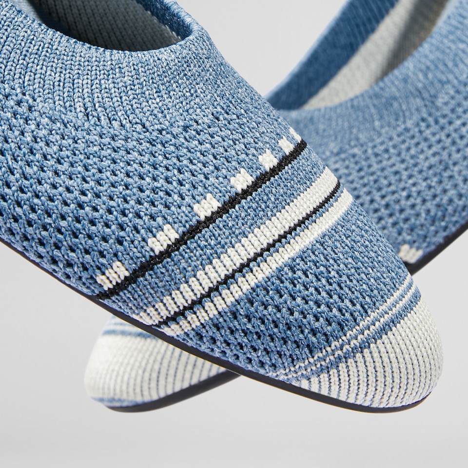 Aditi Women Ballet Flats Denim Blue - Washable & Comfortable | VIVAIA