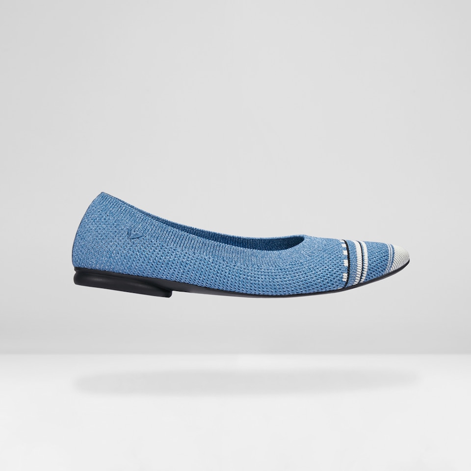 Aditi Women Ballet Flats Denim Blue - Washable & Comfortable | VIVAIA