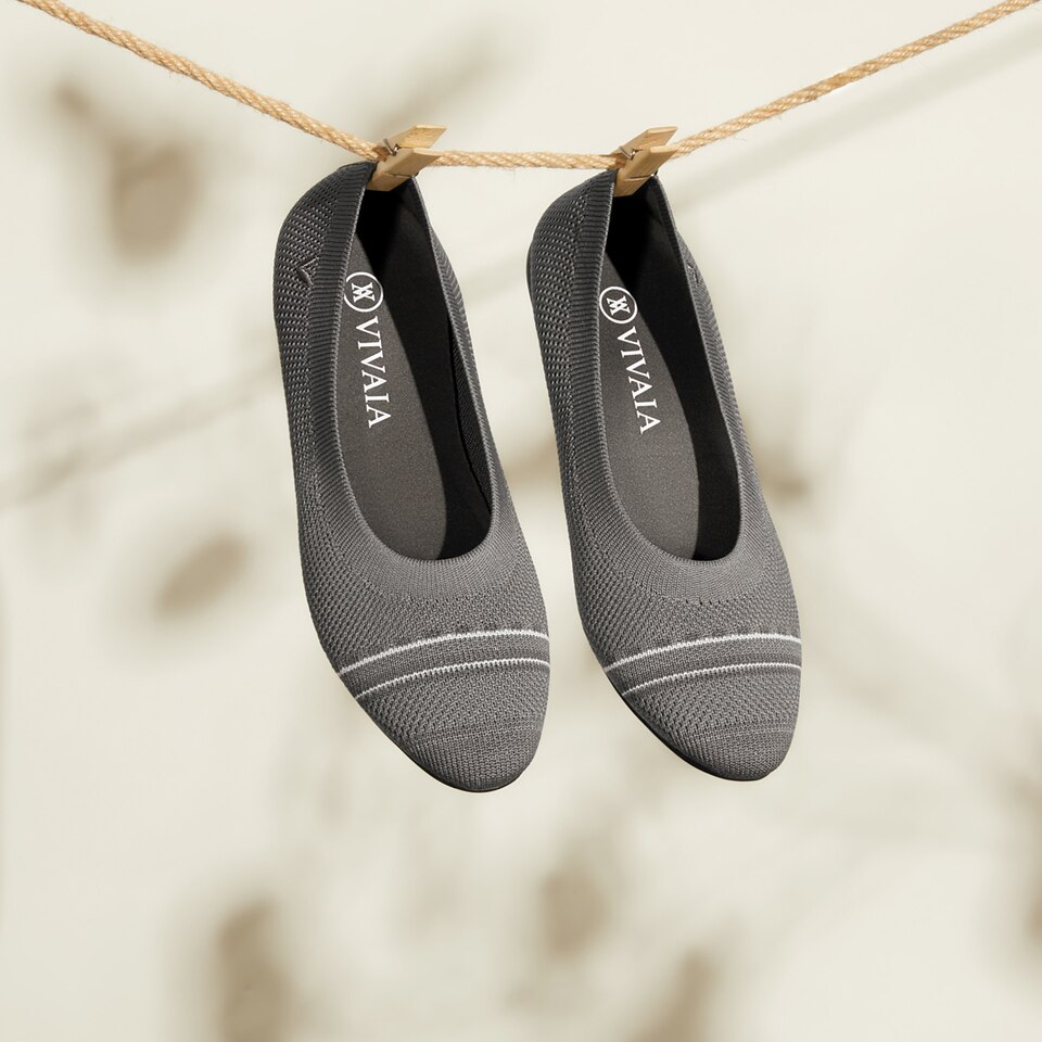 Aditi Women Ballet Flats Rich Grey -Washable & Comfortable | VIVAIA