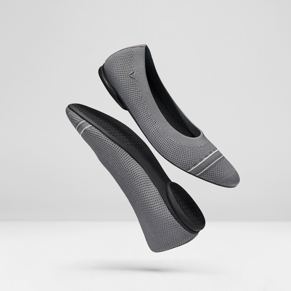 Aditi Women Ballet Flats Rich Grey -Washable & Comfortable | VIVAIA