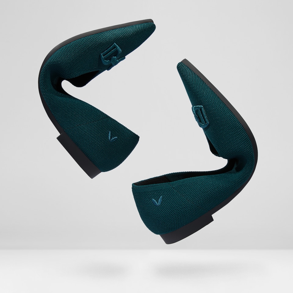 Ena Pointed-toe Flats Deep Peacock - Washable & Comfortable | VIVAIA