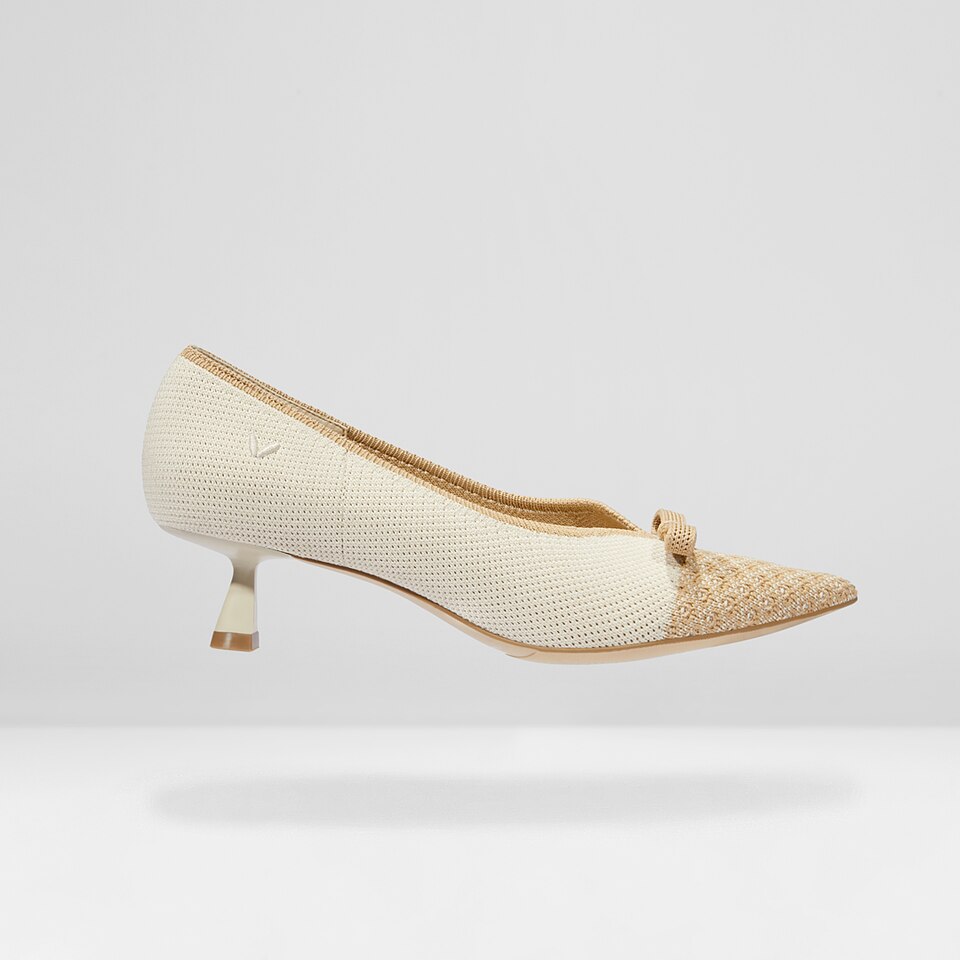 Natasha Women Pointed toe Heels Cream Ivory -Washable & Comfortable Shoes | VIVAIA