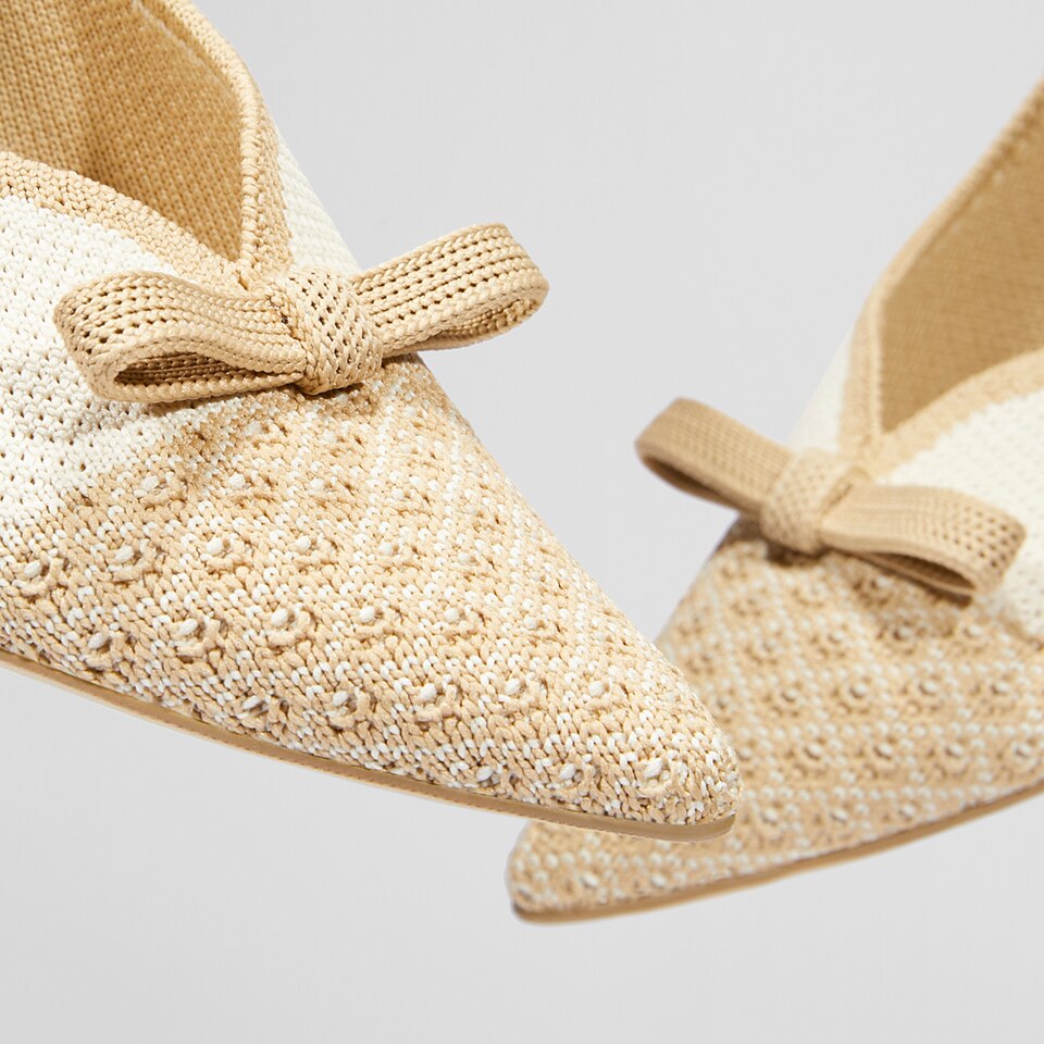 Natasha Women Pointed toe Heels Cream Ivory -Washable & Comfortable Shoes | VIVAIA