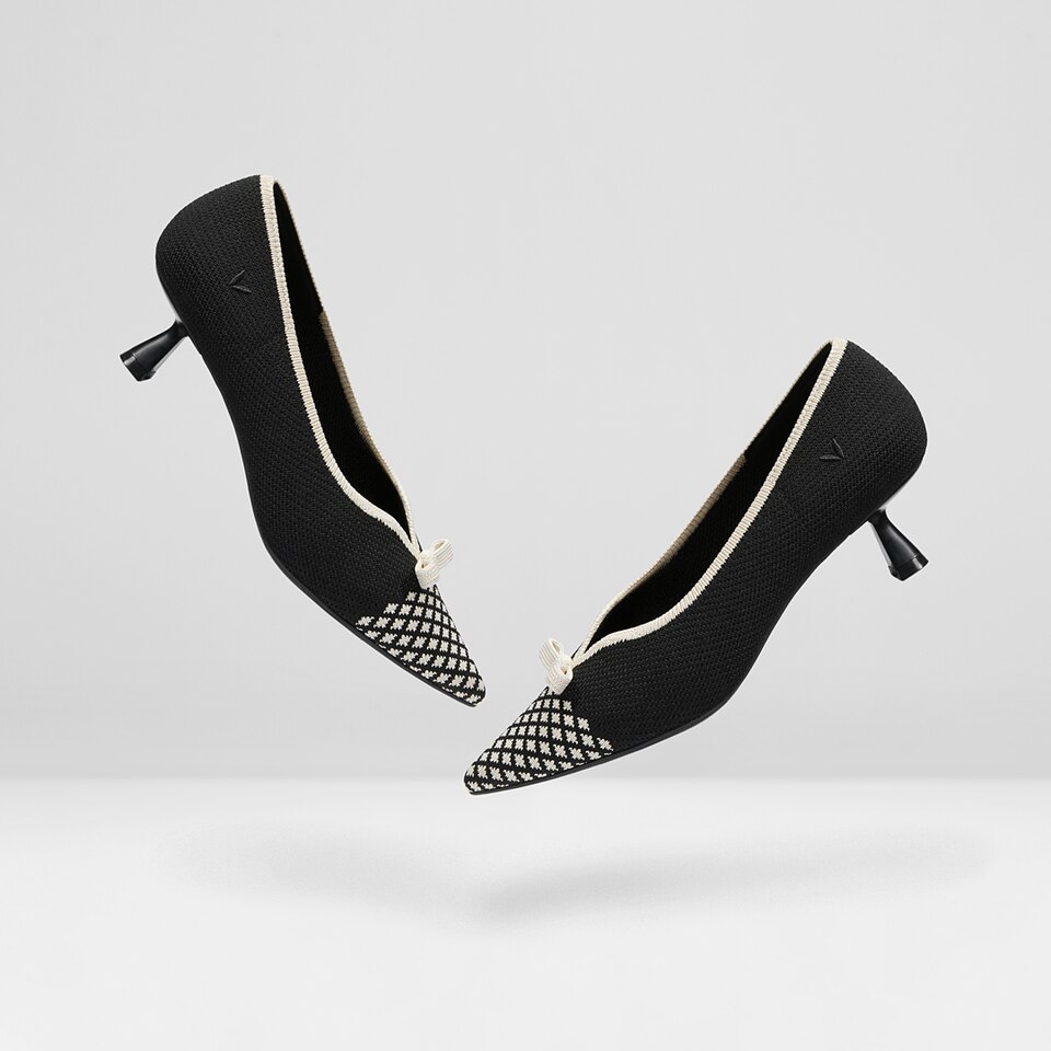 Natasha Women Pointed toe Heels Black -Washable & Comfortable Shoes | VIVAIA