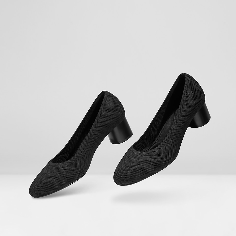 Elvia Women Round Toe Heels Solid Black - Versatile & Glamorous Women Shoes | VIVAIA