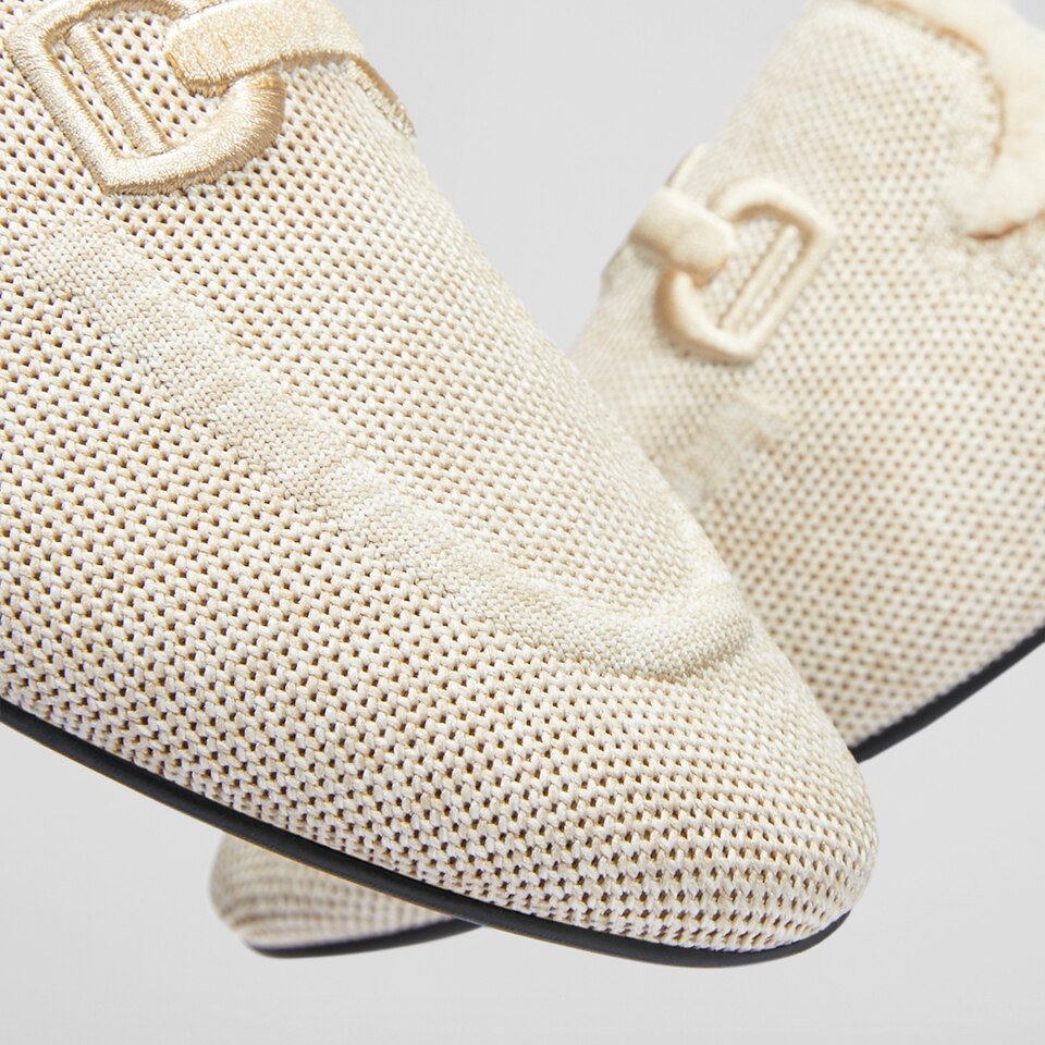 Erica Round-toe Fluffy Mules in Cream Ivory | Women's Sustainable and Stylish Shoes | VIVAIA